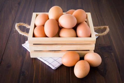 Eggs in crate Foto stock