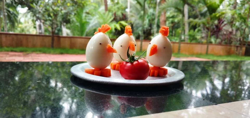 Eggs decorated  Stock Photos