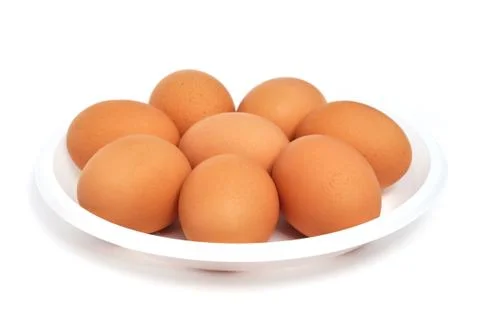 Eggs in a dish Foto stock