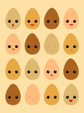 Eggs Diversity Stock Illustration