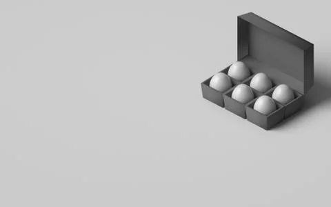EGGS IN AN EGG BOX Stock Illustration