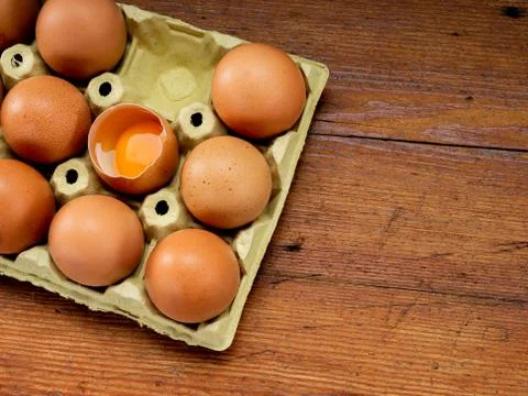 Eggs in an egg cup Stock Photos