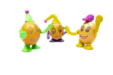 Eggs with emoticons. Foto stock