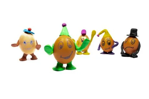 Eggs with emoticons. Foto stock