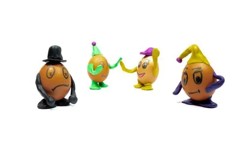 Eggs with emoticons. Fotos de archivo