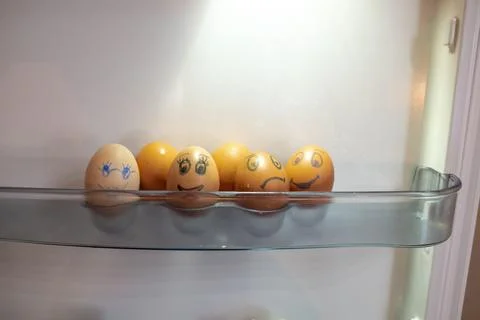 Eggs with emoticons. Fotos de archivo