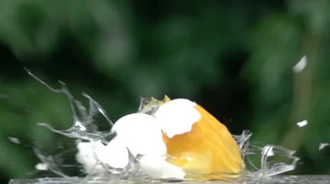 Eggs explosion slow motion Stock Footage 64645505