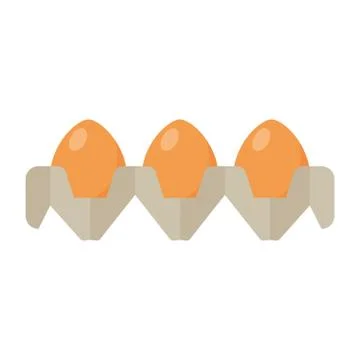 Eggs Flat Icon Stock Illustration