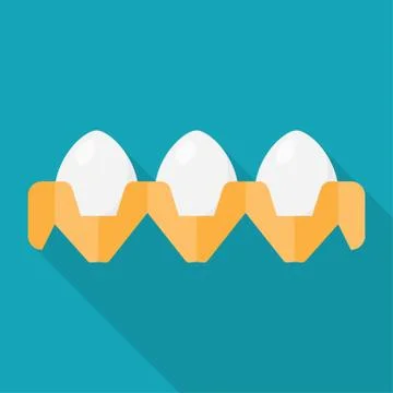 Eggs Flat Icon Stock Illustration