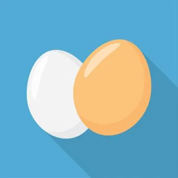 Eggs Flat Icon Stock Illustration