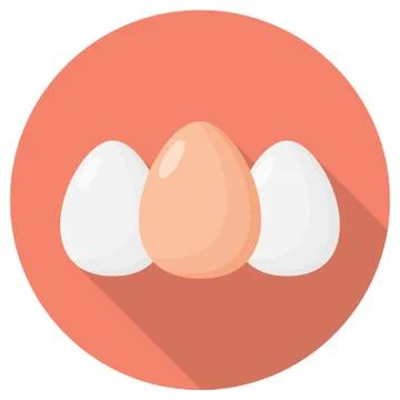 Eggs Flat Icon Stock Illustration