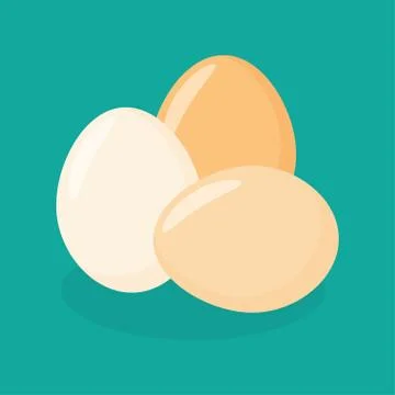 Eggs Flat Icon Illustrazione stock