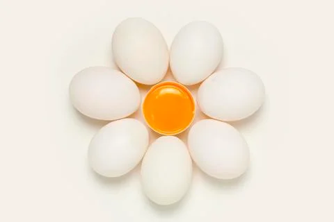 Eggs as flower Stock Photos