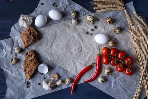 Eggs food background 库存照片