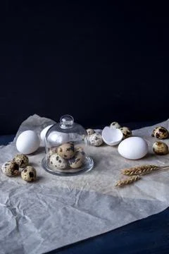 Eggs food background Stock Photos