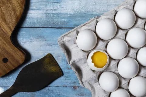Eggs full of protein Stock Photos
