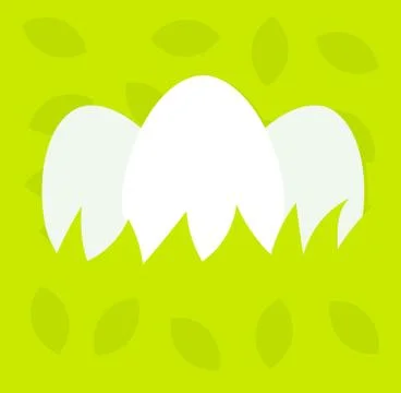 Eggs in grass Easter background. Vector illustration. Stock Illustration