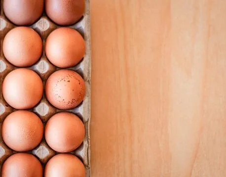 Eggs in a gray container Stock Photos