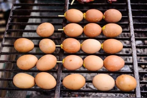 Eggs grill Stock Photos