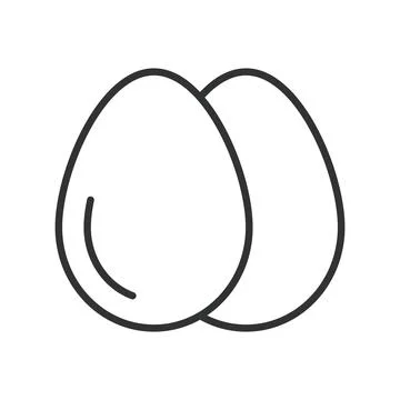 Eggs icon in line design. eggs, food, organic, breakfast, farm, nutrition Иллюстрация