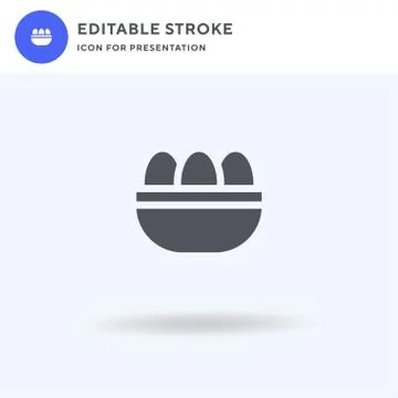 Eggs icon vector, filled flat sign, solid pictogram isolated on white, logo i 스톡 일러스트