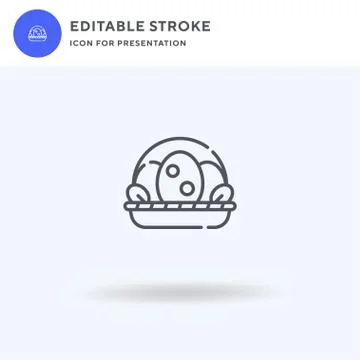 Eggs icon vector, filled flat sign, solid pictogram isolated on white, logo イラスト素材