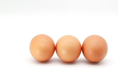 Eggs on isolated and white background. Stock Photos