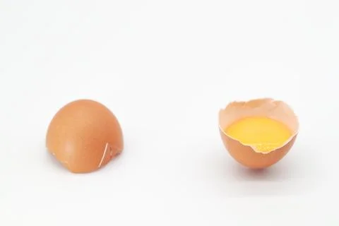Eggs on isolated and white background. Stock Photos