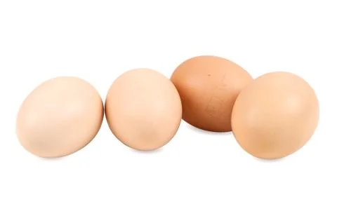 Eggs isolated on white background with clipping path Foto stock