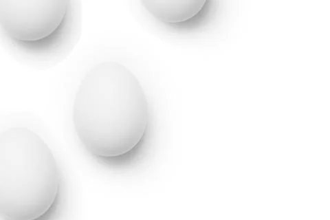 Eggs isolated on white background. close up Stock Photos