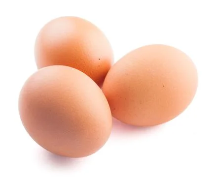 Eggs isolated on white background. High quality photo. Stock Photos