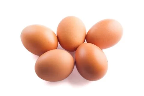 Eggs isolated on white background. High quality photo. Stock Photos
