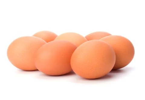 Eggs isolated on white background Stock Photos