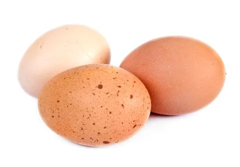 Eggs, isolated on a white background Foto stock