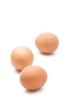 Eggs isolated on white background Stock Photos