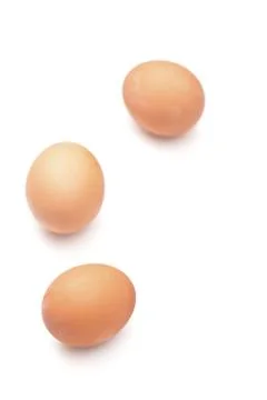 Eggs isolated on white background Stock Photos