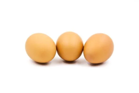 Eggs isolated on white background. Stock Photos