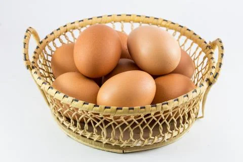 Eggs isolated on white background Stock Photos