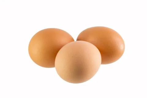 Eggs isolated on white background Stock Photos