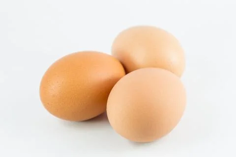 Eggs isolated on white background Stock Photos