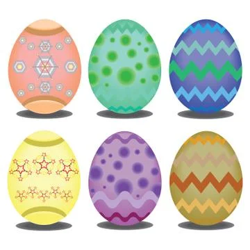 Eggs isolated on white background. Stock Photos