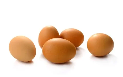 Eggs isolated on white background Stock Photos