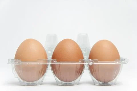 Eggs isolated on white background Stock Photos