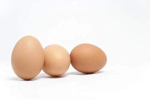 Eggs isolated on white background Stock Photos