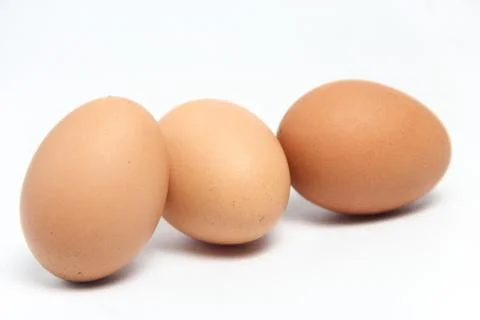 Eggs isolated on white background Stock Photos