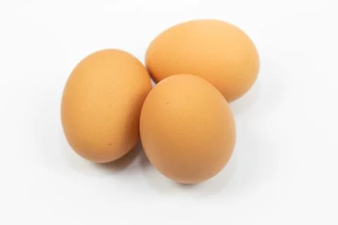 Eggs isolated on white background Stock Photos
