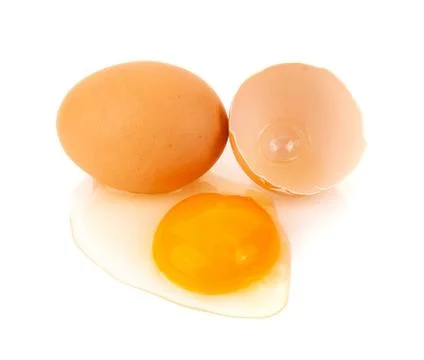 Eggs isolated on white background Stock Photos