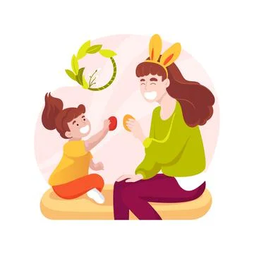 Eggs knocking isolated cartoon vector illustration. Stock Illustration