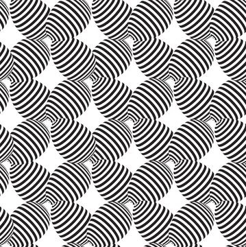 Eggs with lines. Vector seamless pattern Stock Illustration