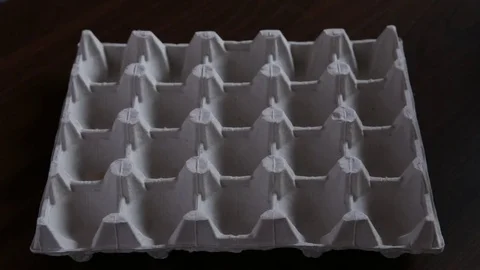 Eggs loopable animation. Appearance of eggs in egg carton Stock Footage 76574374